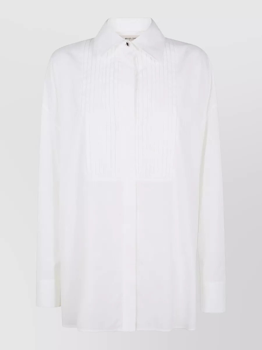 Golden Goose Journey Women's Pleated Bib Cotton Shirt