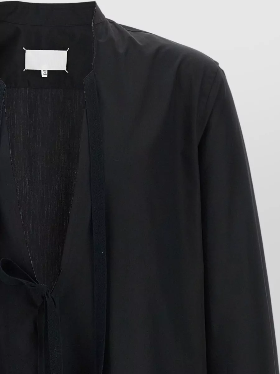 Maison Margiela Cotton V-Neck Asymmetric Shirt