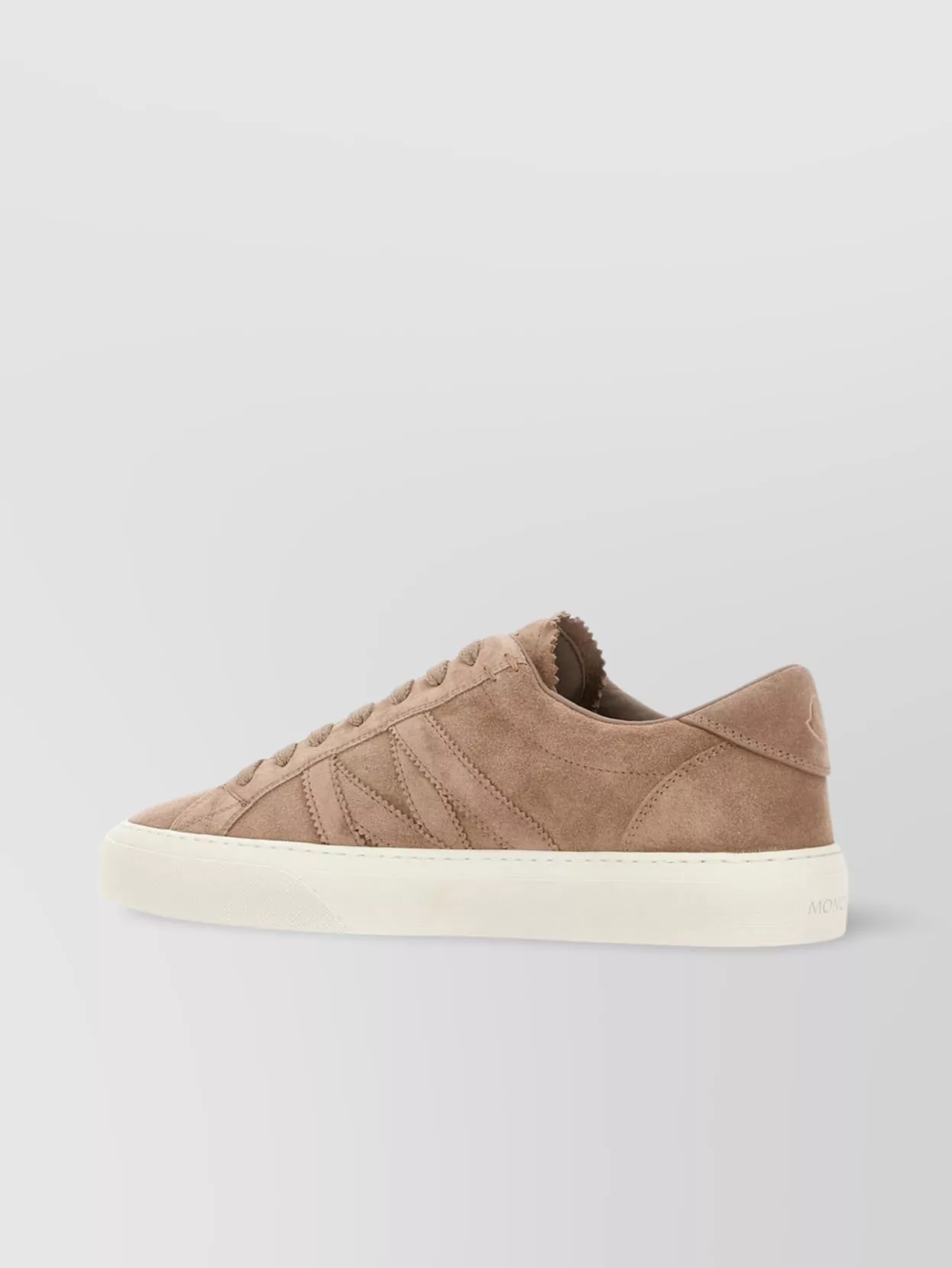 Moncler Suede Round Toe Rubber Sole Sneakers