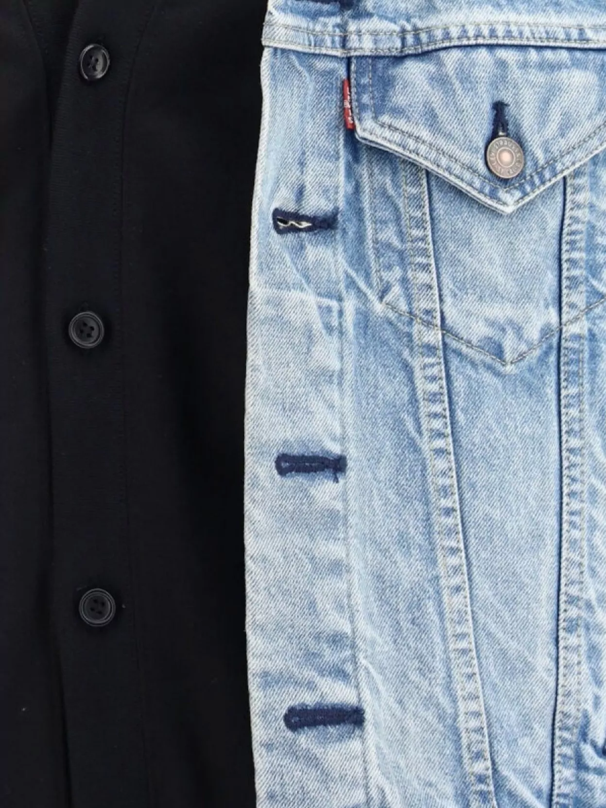 Junya Watanabe Double Layer Denim Jacket Cardigan
