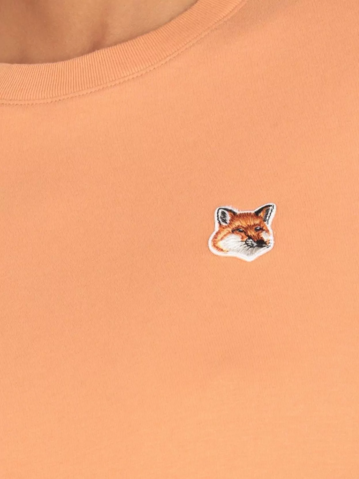 Maison Kitsuné Crew Neck Logoed Patch T-Shirt