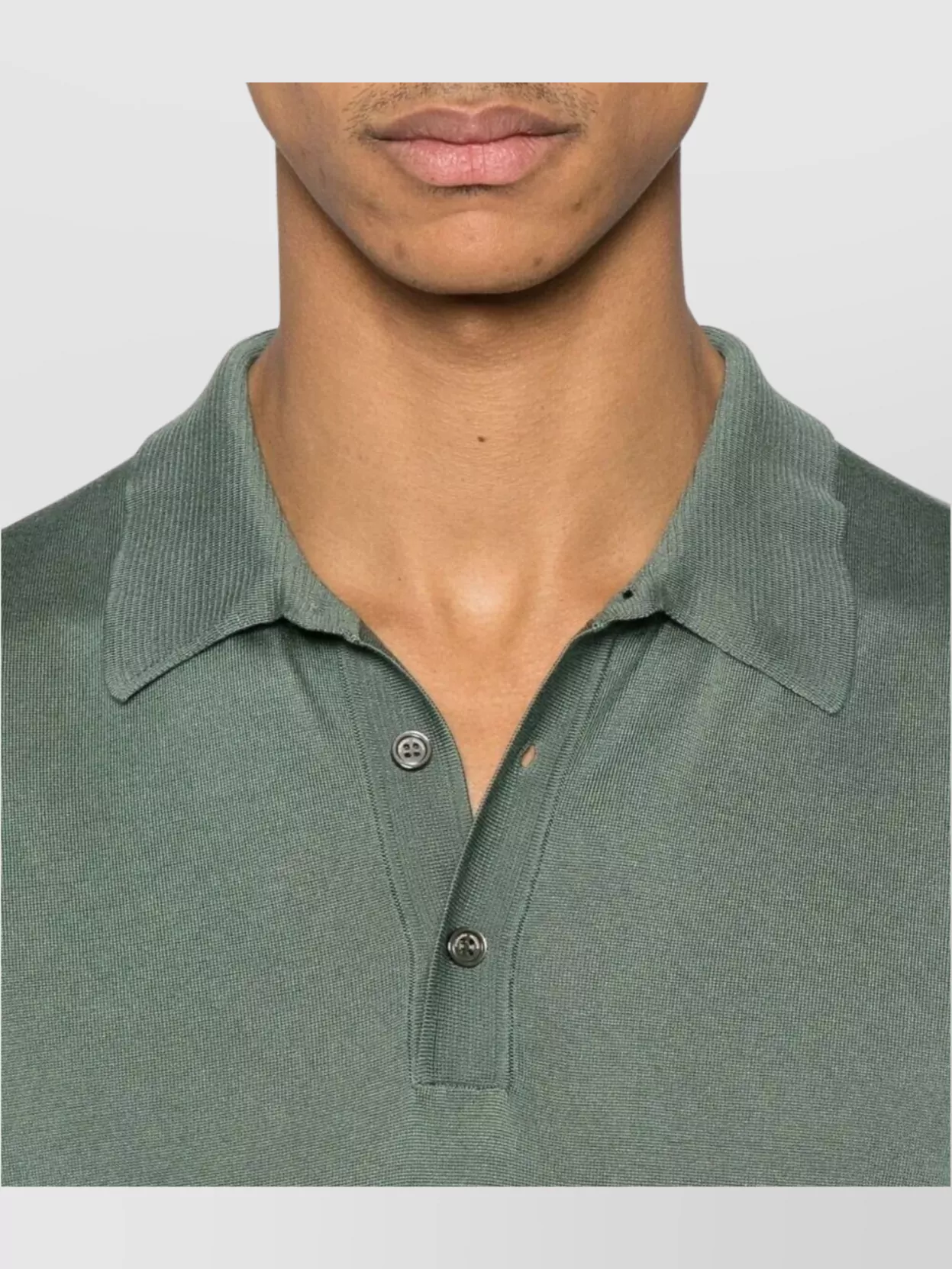 Roberto Collina Ribbed Collar Polo Shirt With Short Sleeves