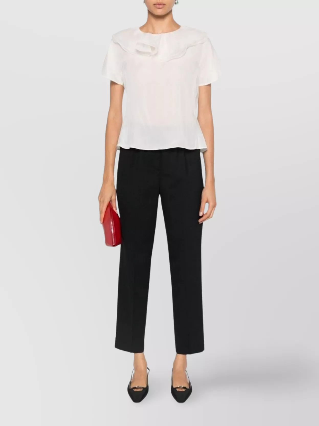 Emporio Armani Flared Silk Organza Top