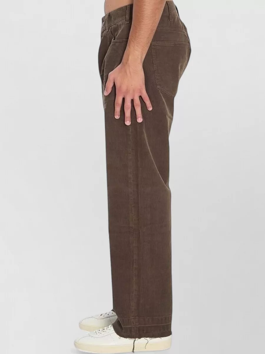 Celine Cotton Corduroy Low-Rise Straight-Leg Jeans