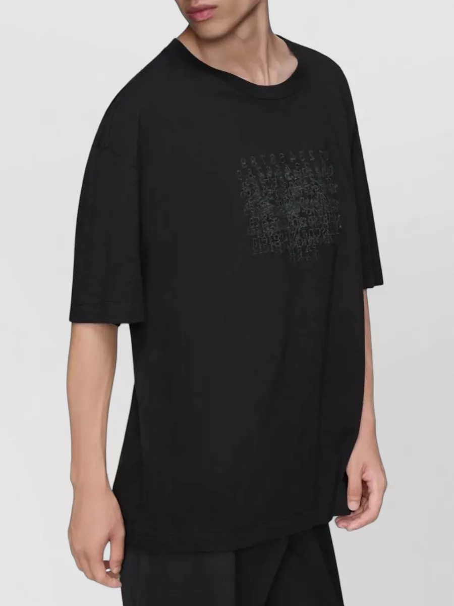 Maison Margiela Printed Cotton Crew Neck Short Sleeve T-Shirt