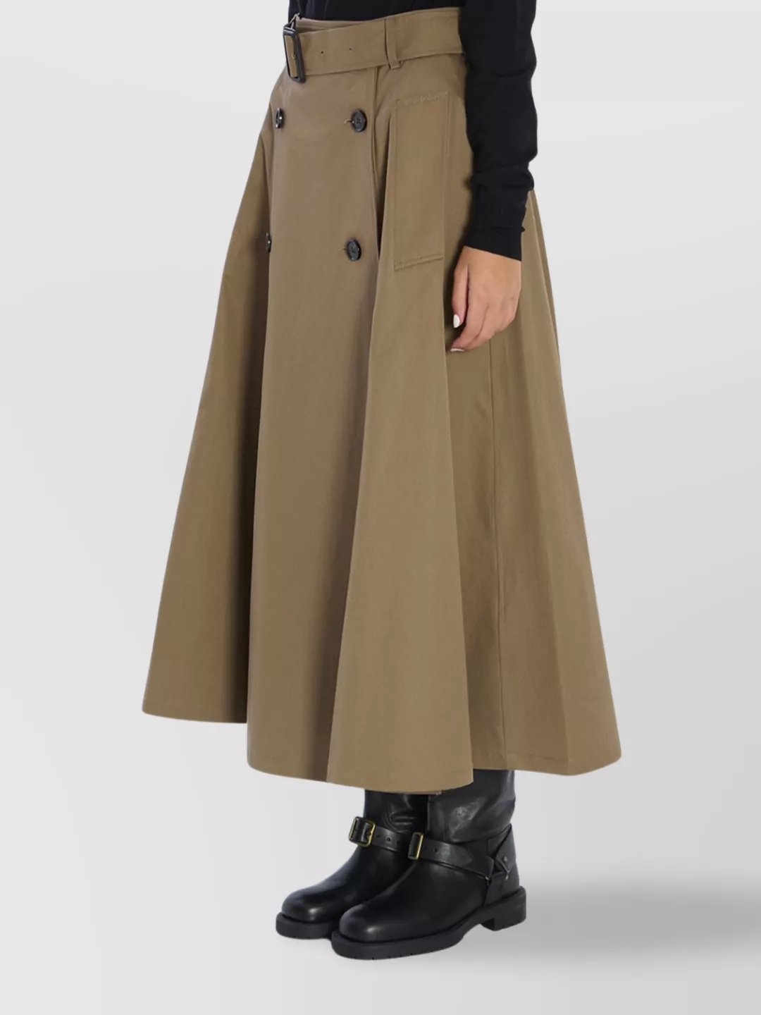Burberry A-Line Midi Skirt Detachable Belt