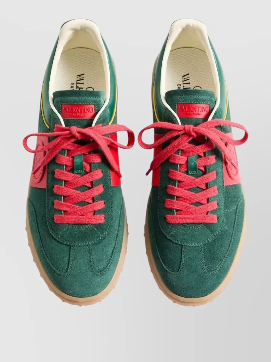 Valentino Garavani Upvillage Split And Nappa Leather Sneakers