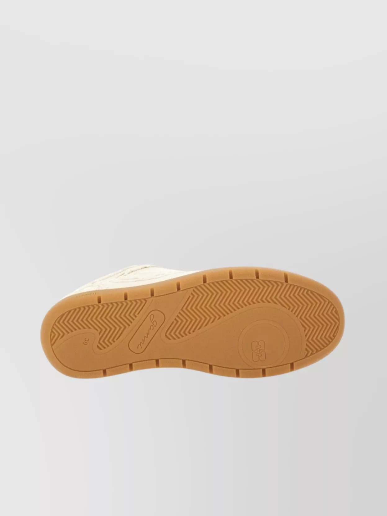Ganni Canvas Sneaker With Rubber Sole And Embroidered Stitching