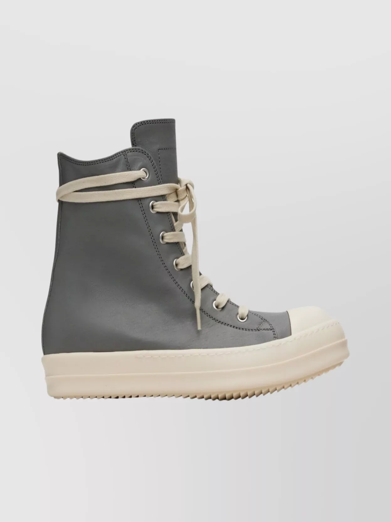 Rick Owens Leather High-Top Sneakers Rubber Outsole