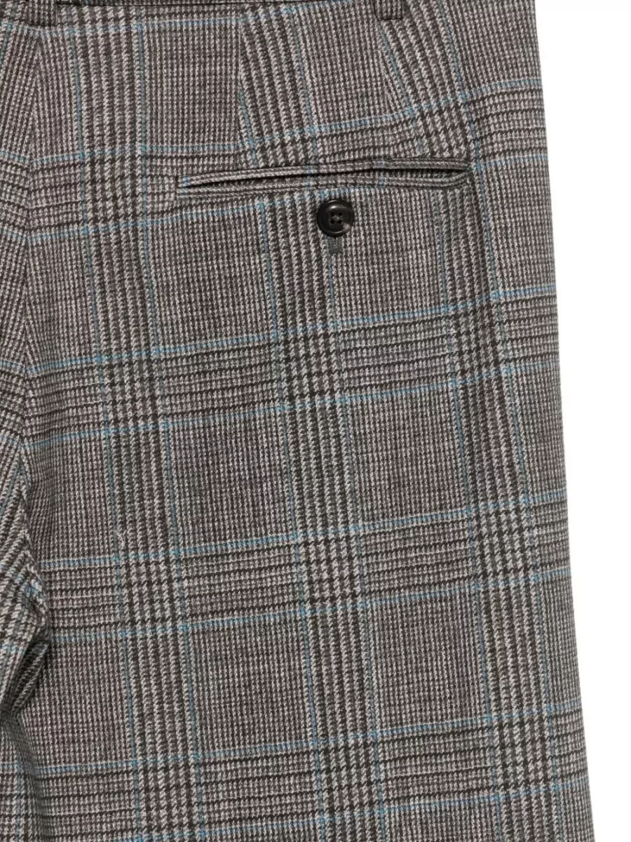 Circolo 1901 Checked Straight-Leg Suit Trousers