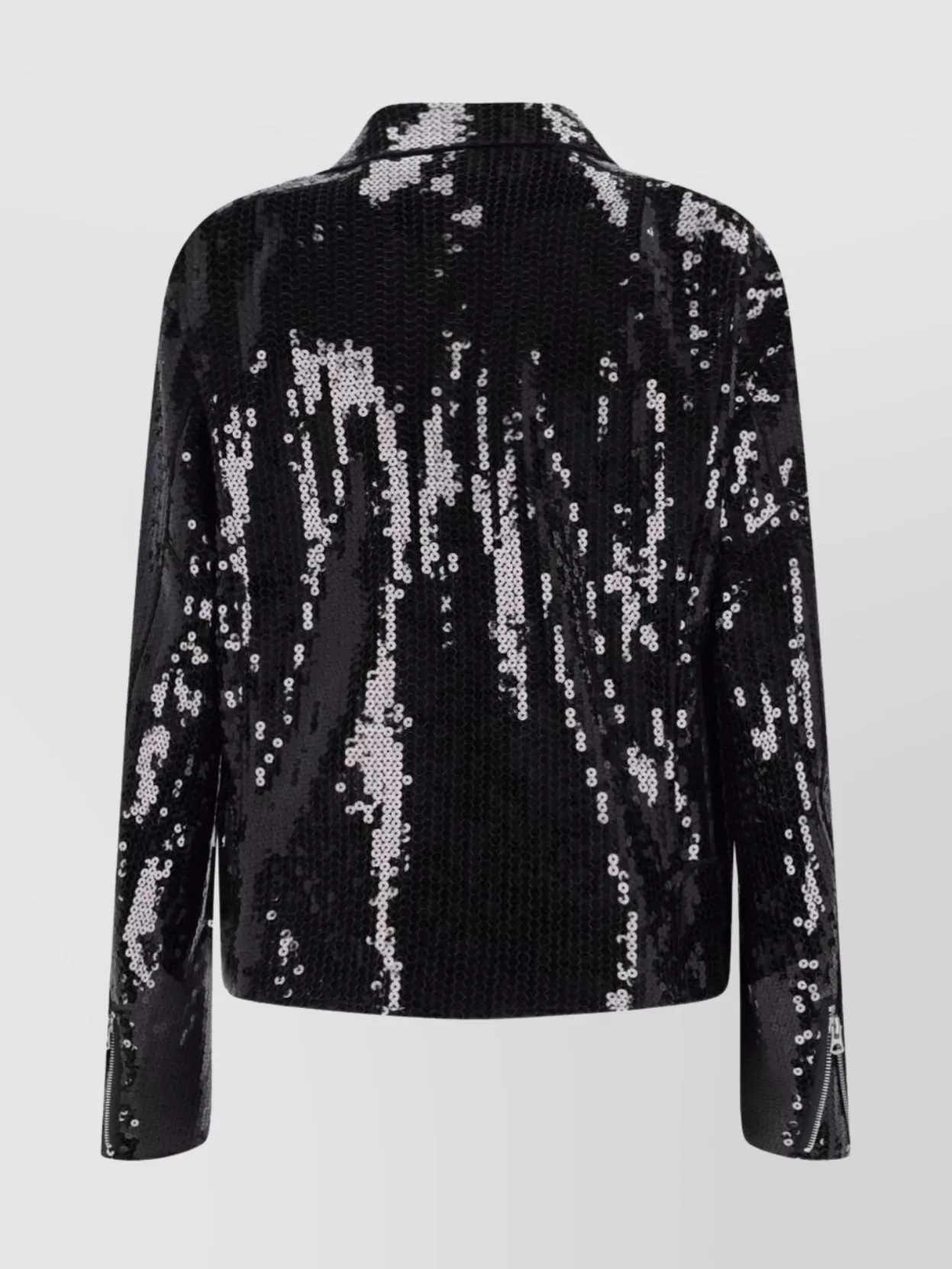 Junya Watanabe Waist Belted Lapels Sequin Silver Zipper