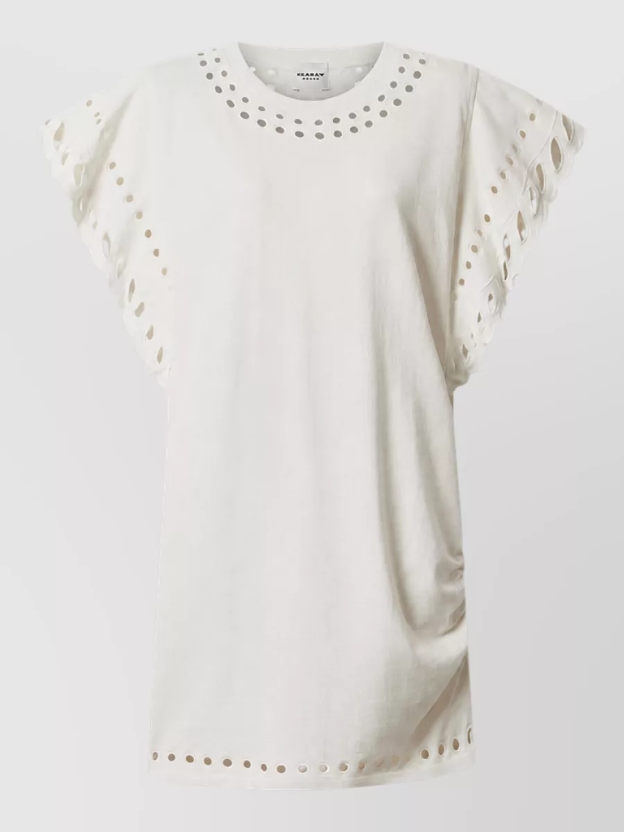 Isabel Marant Cotton laser cut mini dress