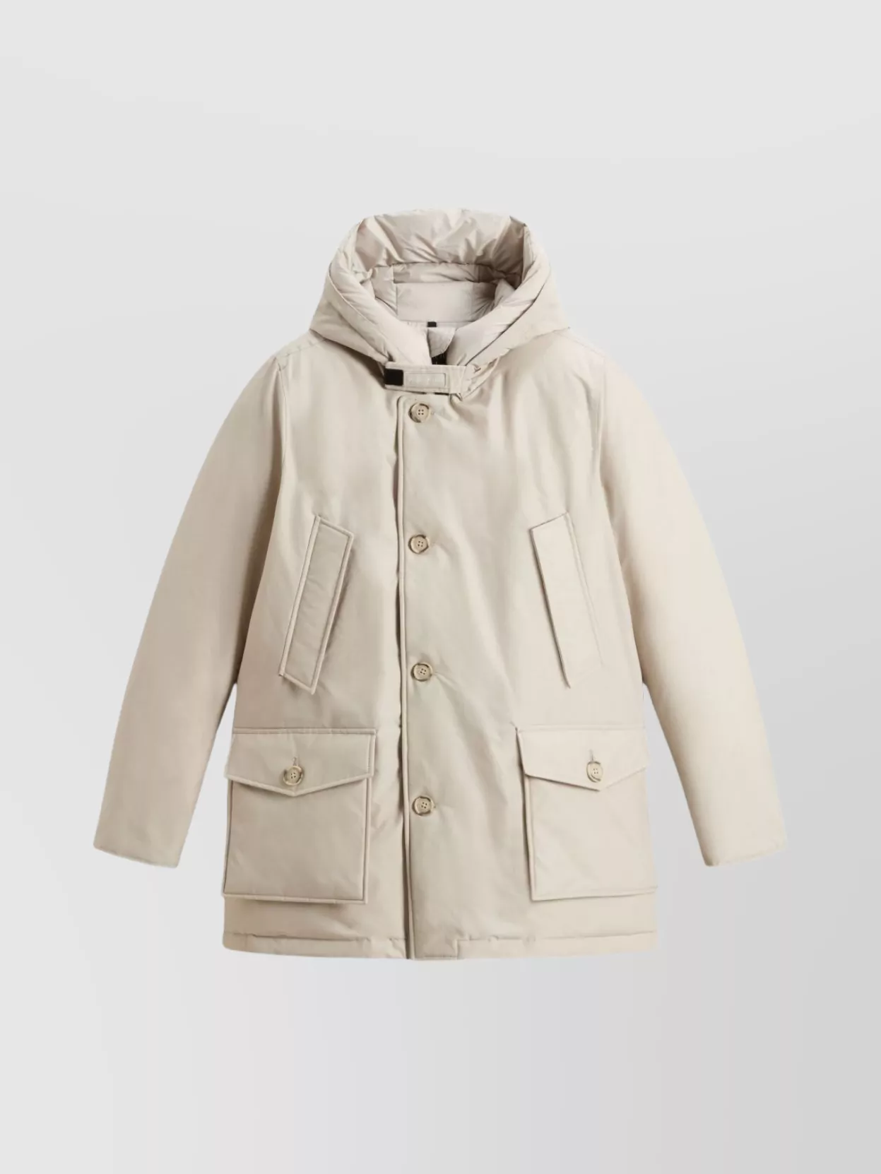 Woolrich - hooded long parka padded design