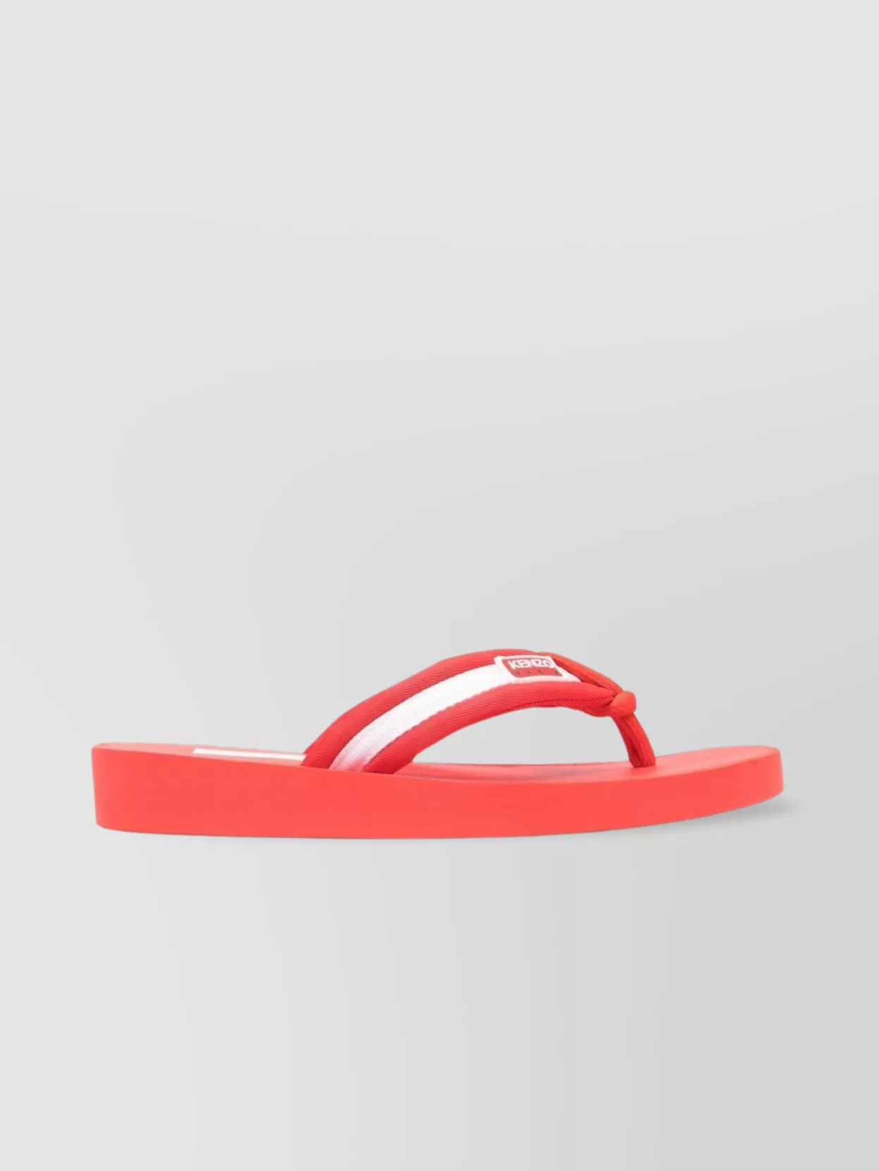 Shop Kenzo Flat Rubber Sole Open Toe Sandals In Red