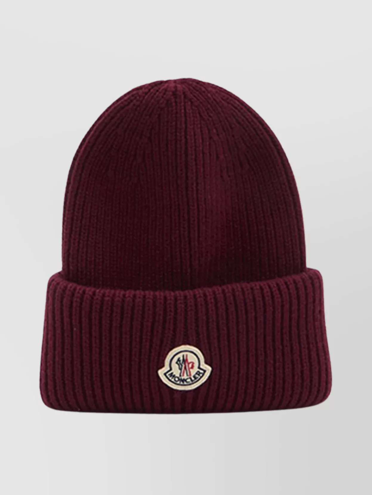 Moncler Cashmere And Wool Knit Beanie In Burgundy