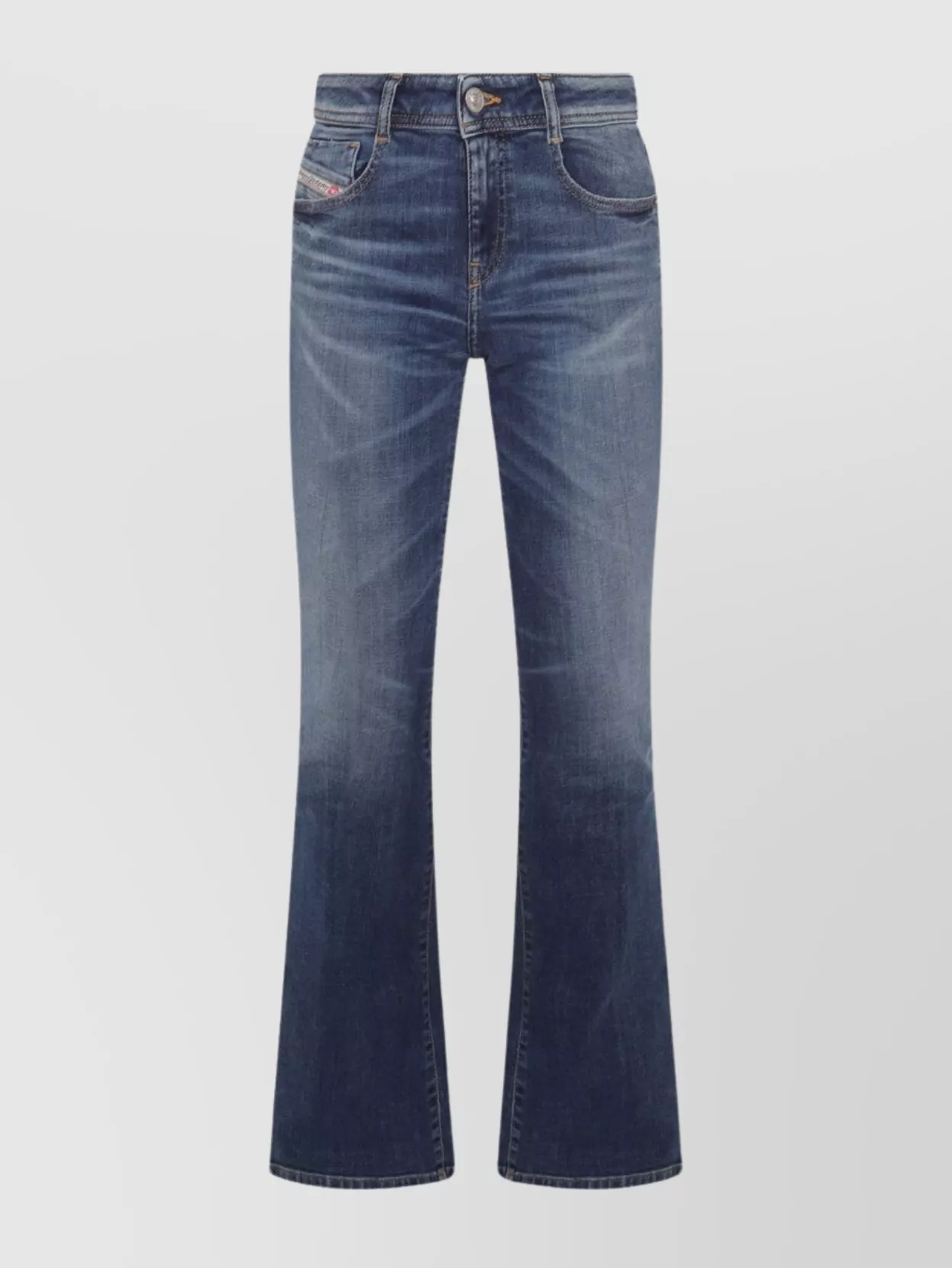 Diesel Straight Fit Trousers Belt Loops In Blue