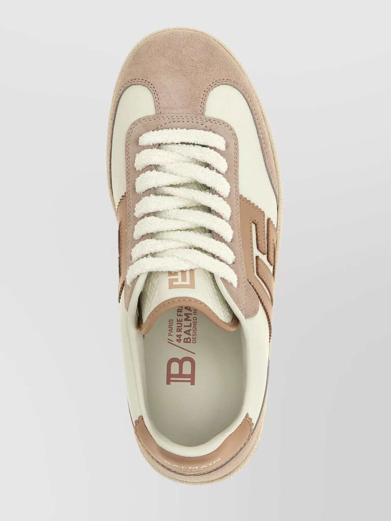 Shop Balmain Swan Sneakers Low-top Rubber Sole