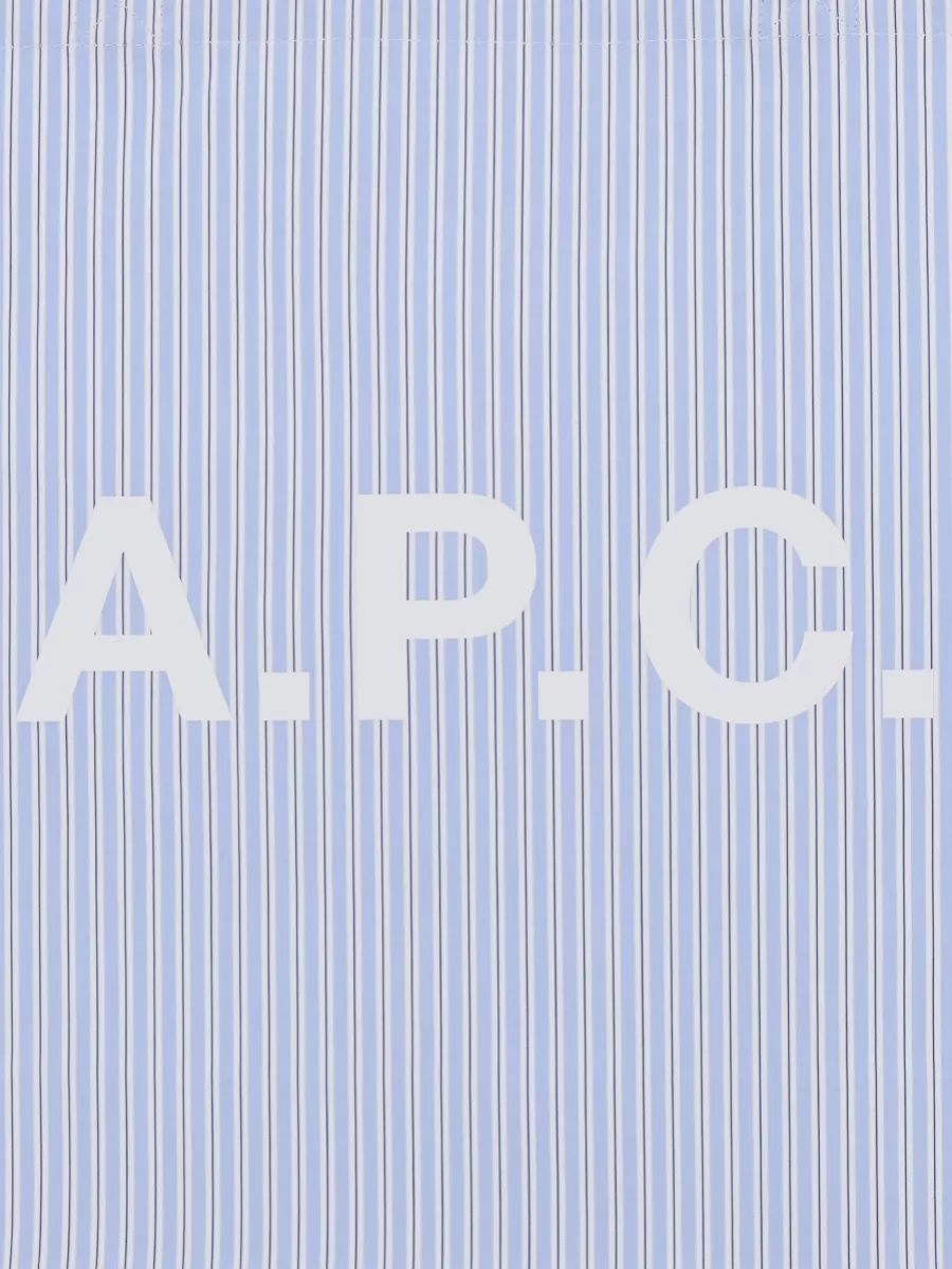 A.p.c. Diane Cotton Striped Beach Bag