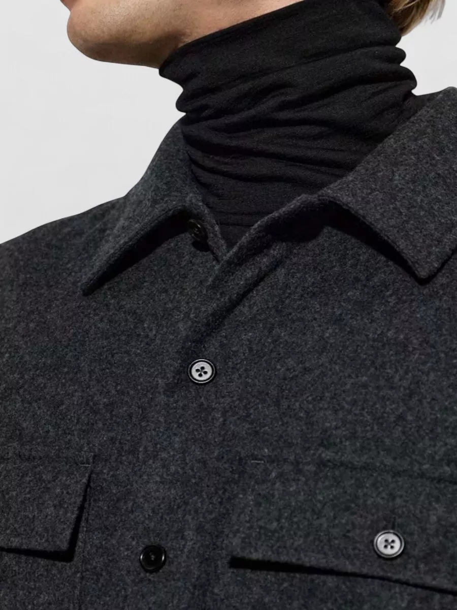 Jil Sander Virgin Wool Shirt Jacket