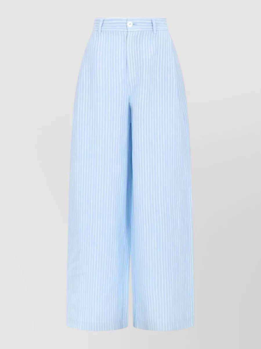 120% Lino Linen wide-leg trousers