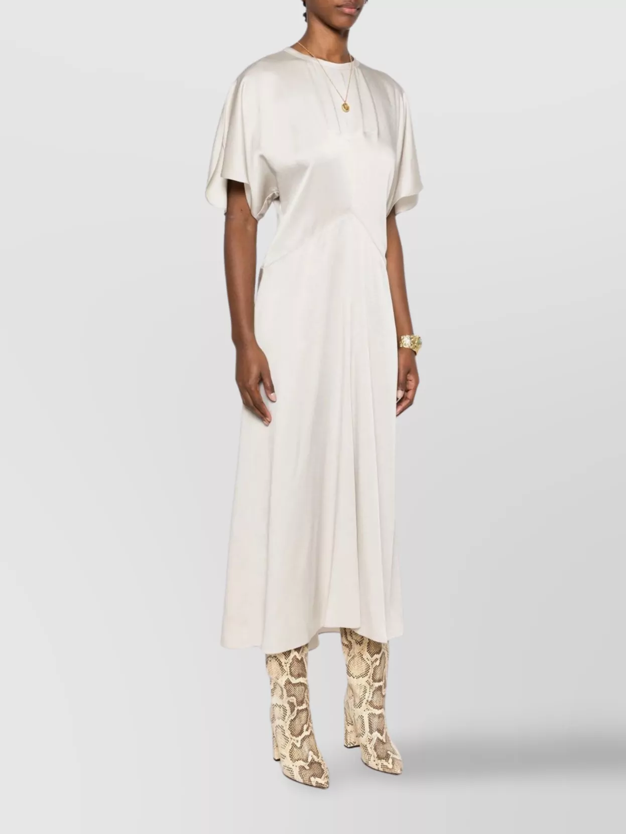 Shop Isabel Marant Keany Midi Dress Flutter Sleeves