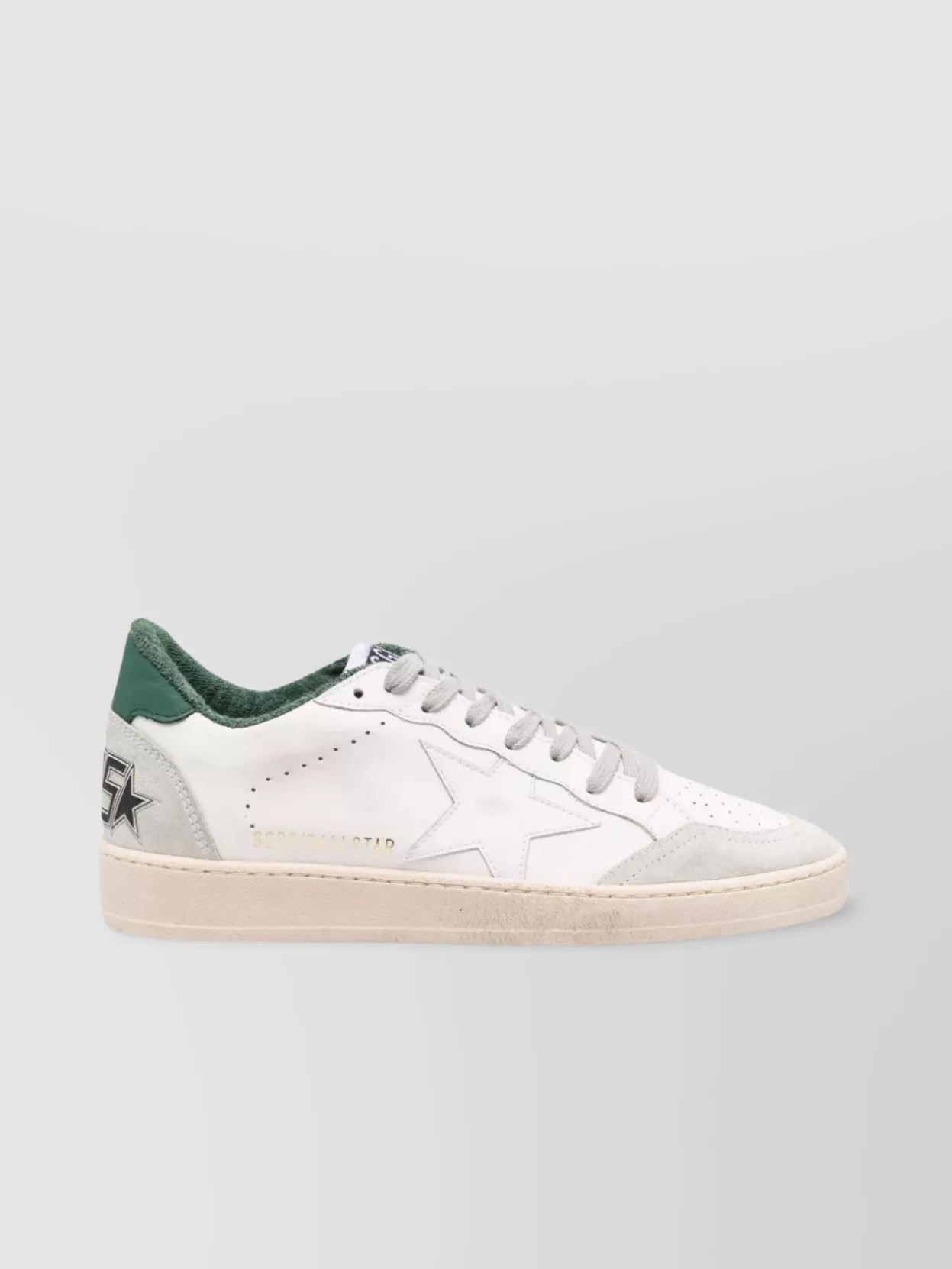 Shop Golden Goose Leather Low Top Sneakers With Star Patch In White