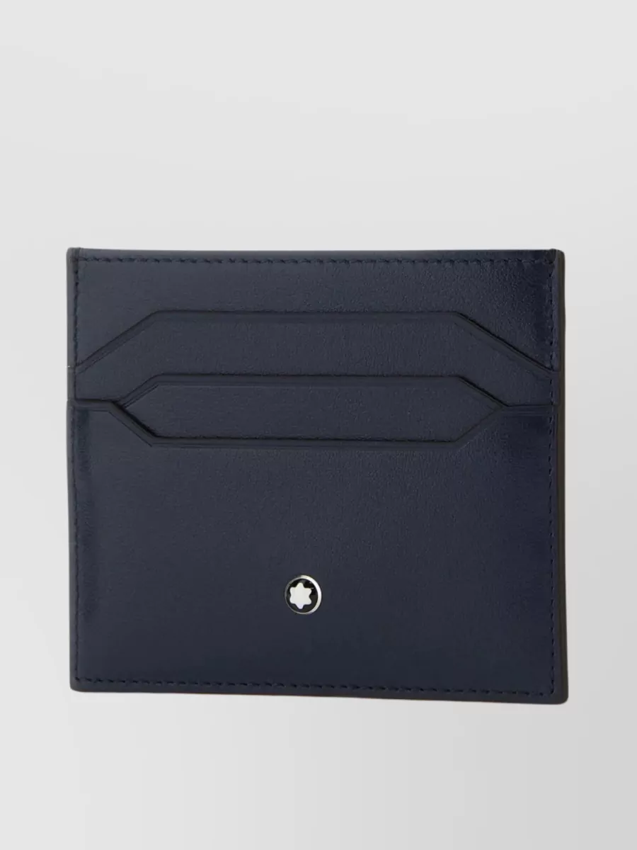 Shop Montblanc Meisterstück Refined Leather Cardholder Collection In Blue