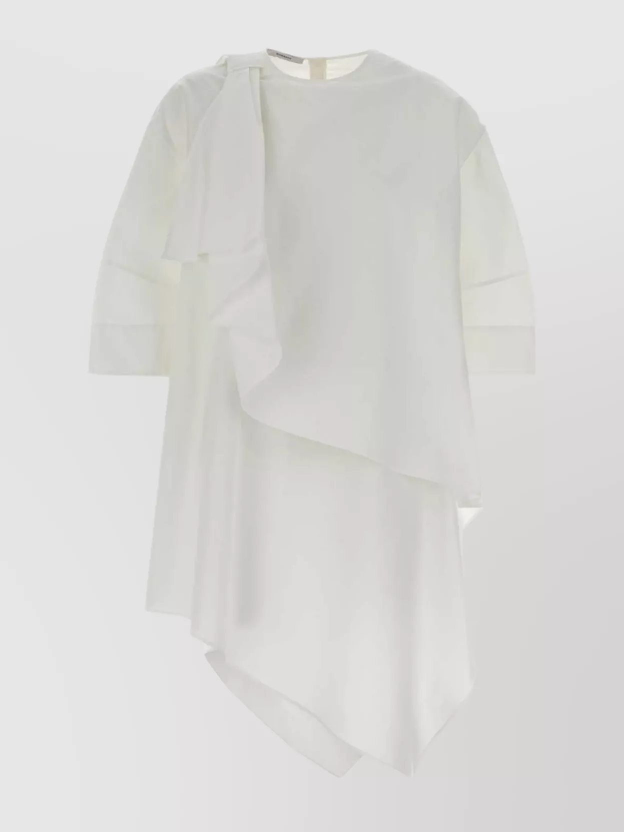 Givenchy Asymmetric Mini Dress Draped Detail In Gray