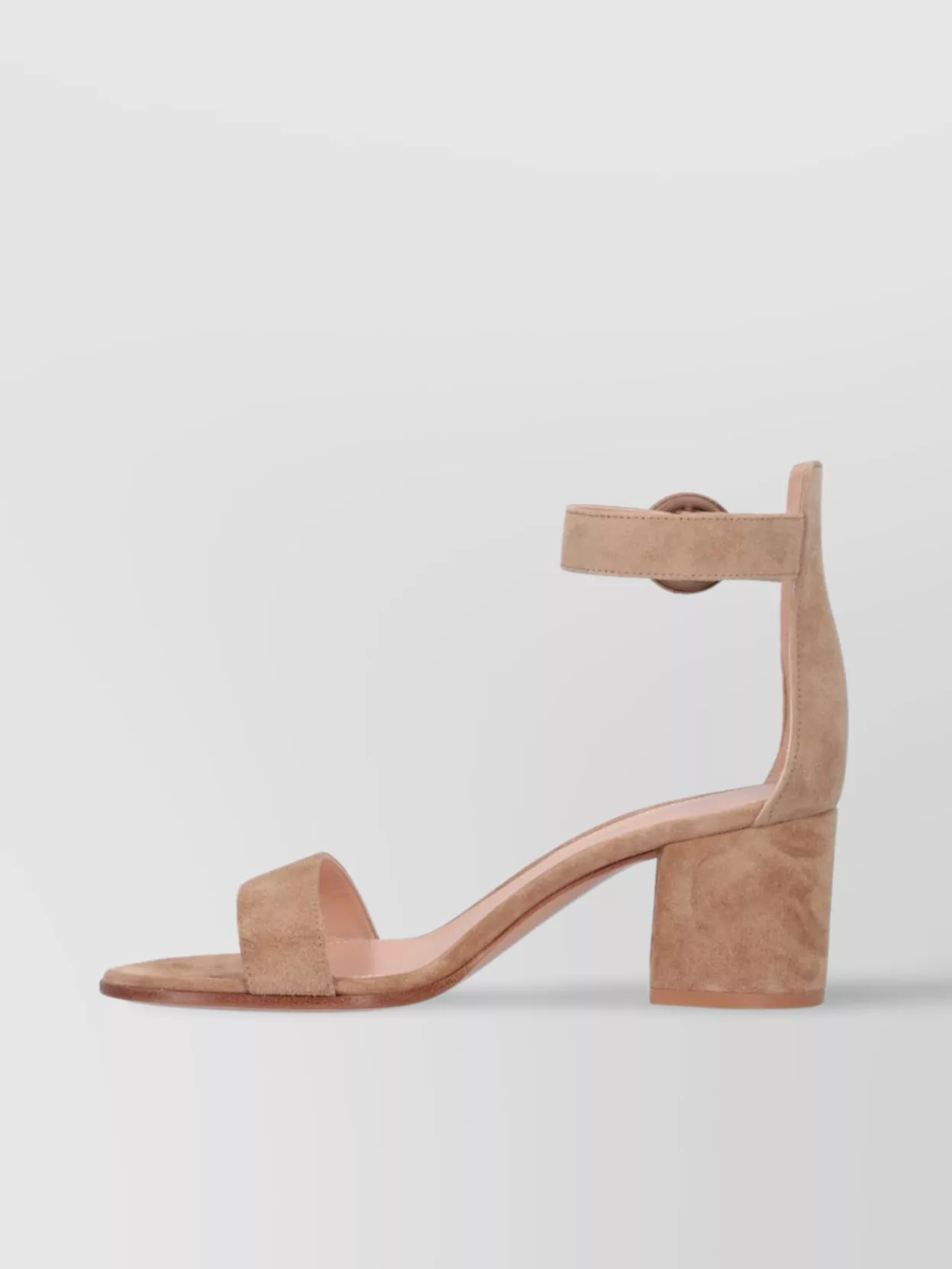Gianvito Rossi Block Heel Buckle Detail Open Toe Sandals