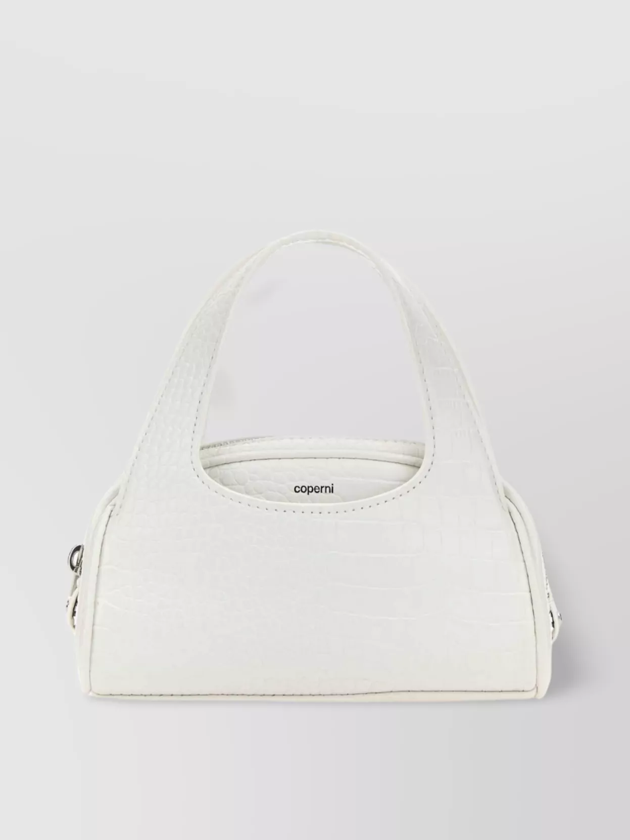 Coperni Small Faux Leather Top Handle Bag In 白色