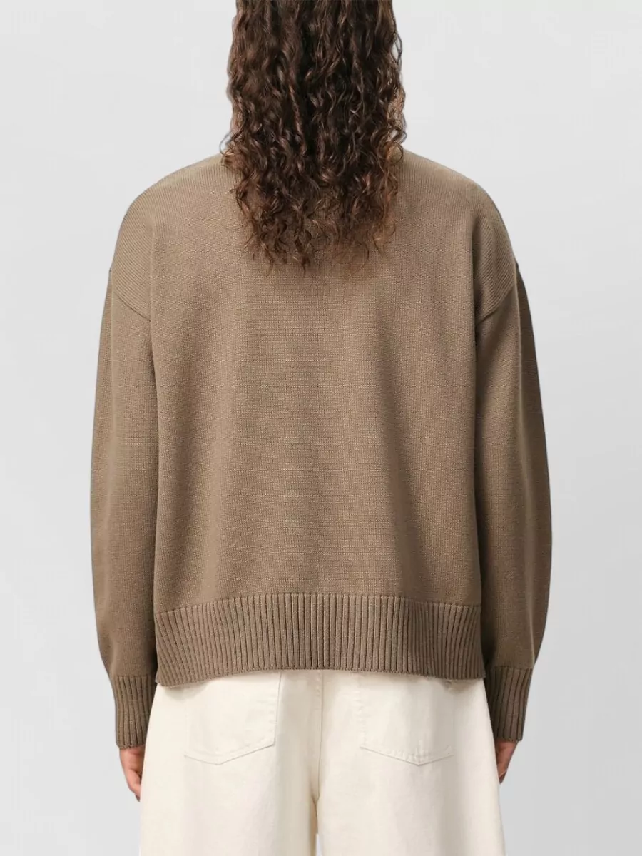 Ami Paris Intarsia Knit Crewneck Jumper