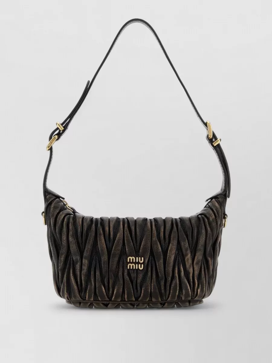 Miu Miu matelassé leather shoulder bag