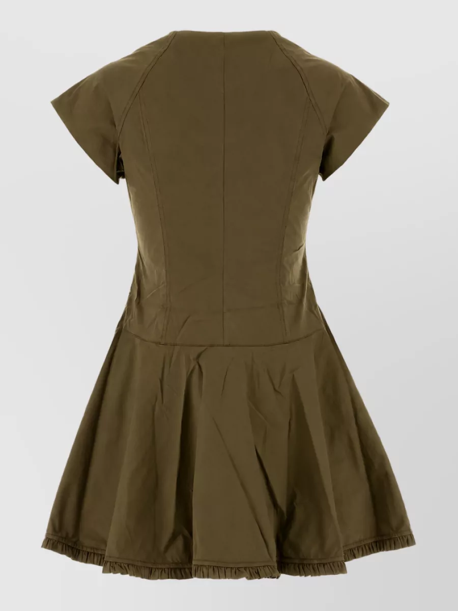 Ganni Stretch Cotton Mini Dress