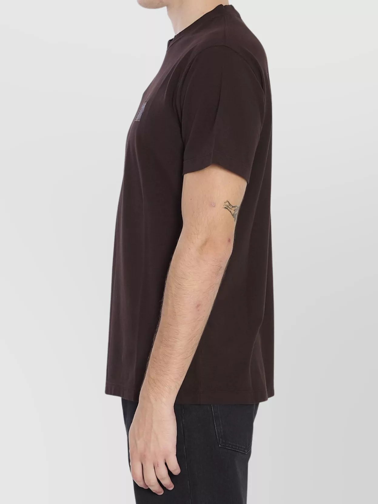 Stone Island Cotton Crew Neck T-Shirt With Ribbed Trims
