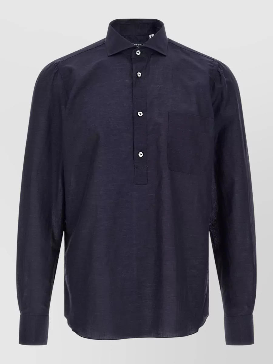 Finamore porto shirt button down collar pocket