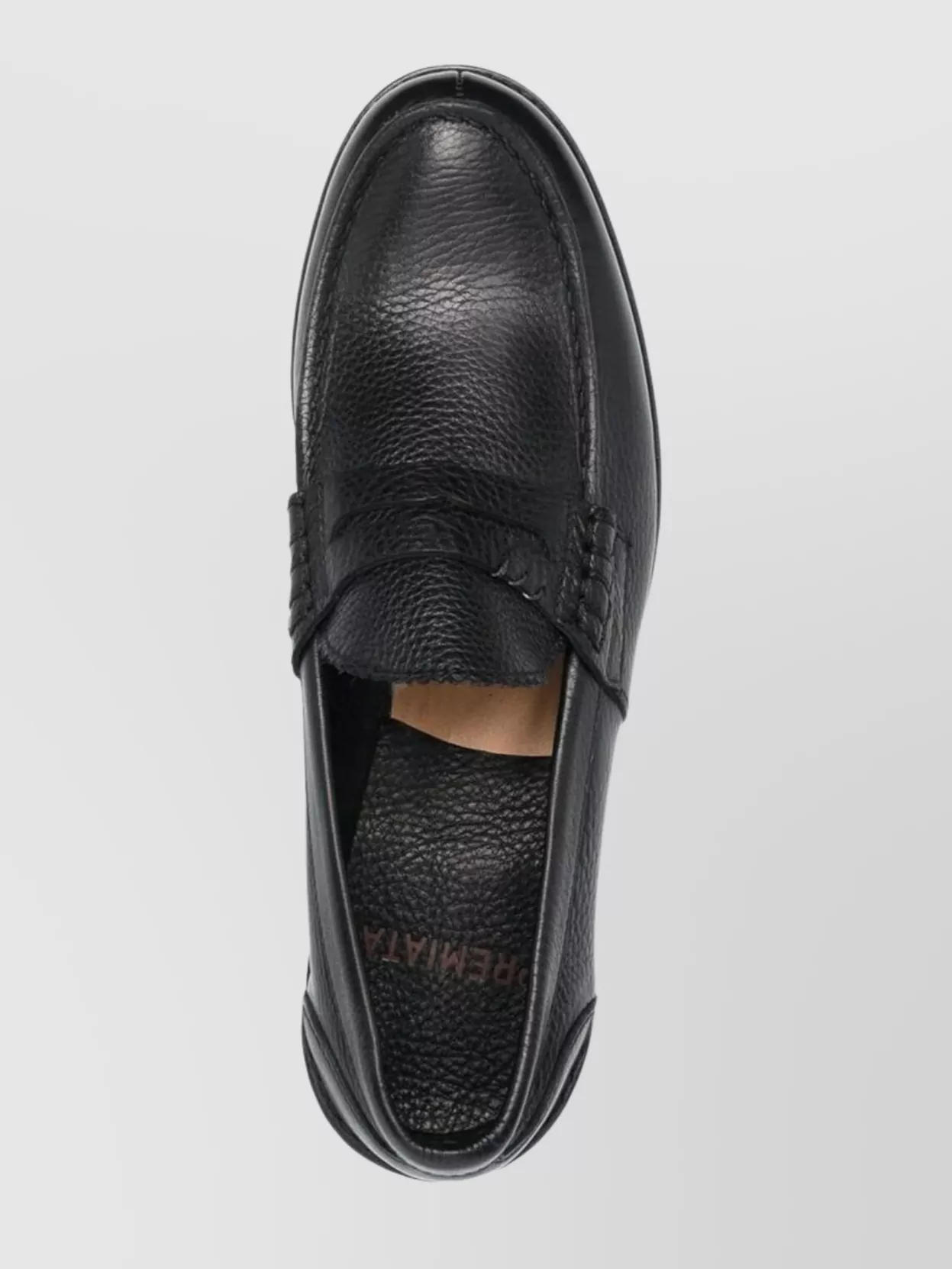 Premiata Strap Penny Loafers Round Toe Textured Finish