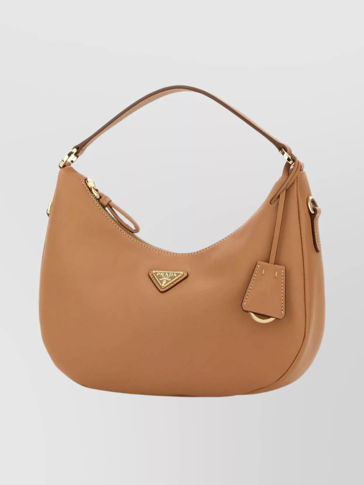 Prada Leather Handbag With Top Handle And Tag