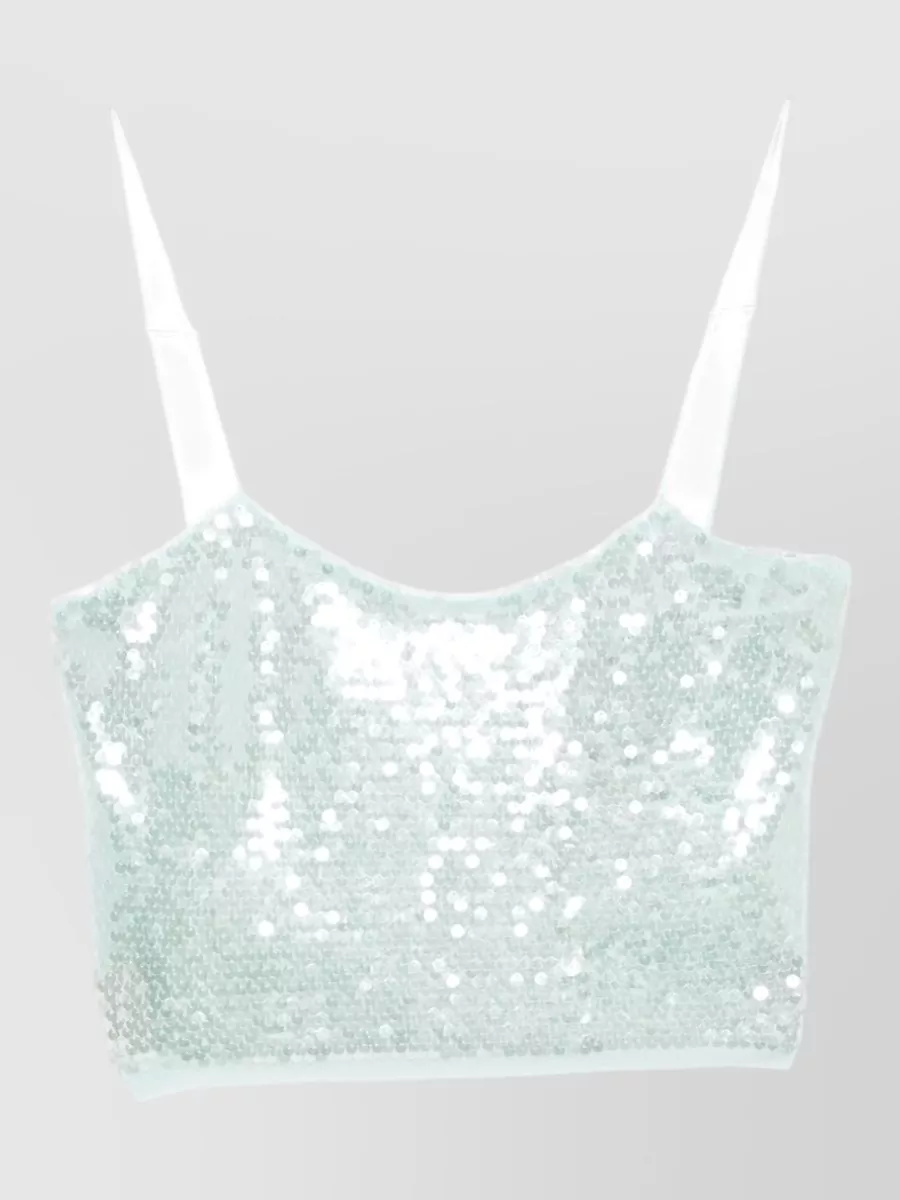 Forte Forte Sequined spaghetti-strap top