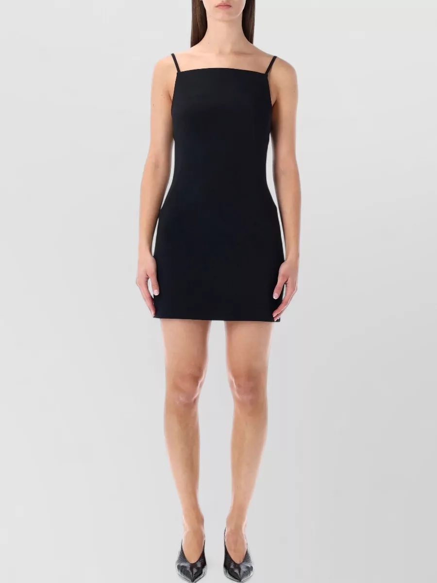 Givenchy Mini Dress Crepe Cady Square Neckline In Black