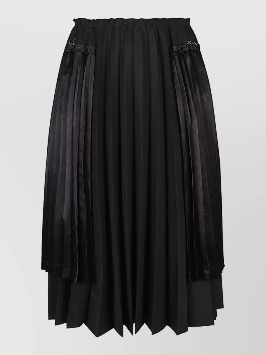 Comme des Garçons ribbed pleated midi skirt
