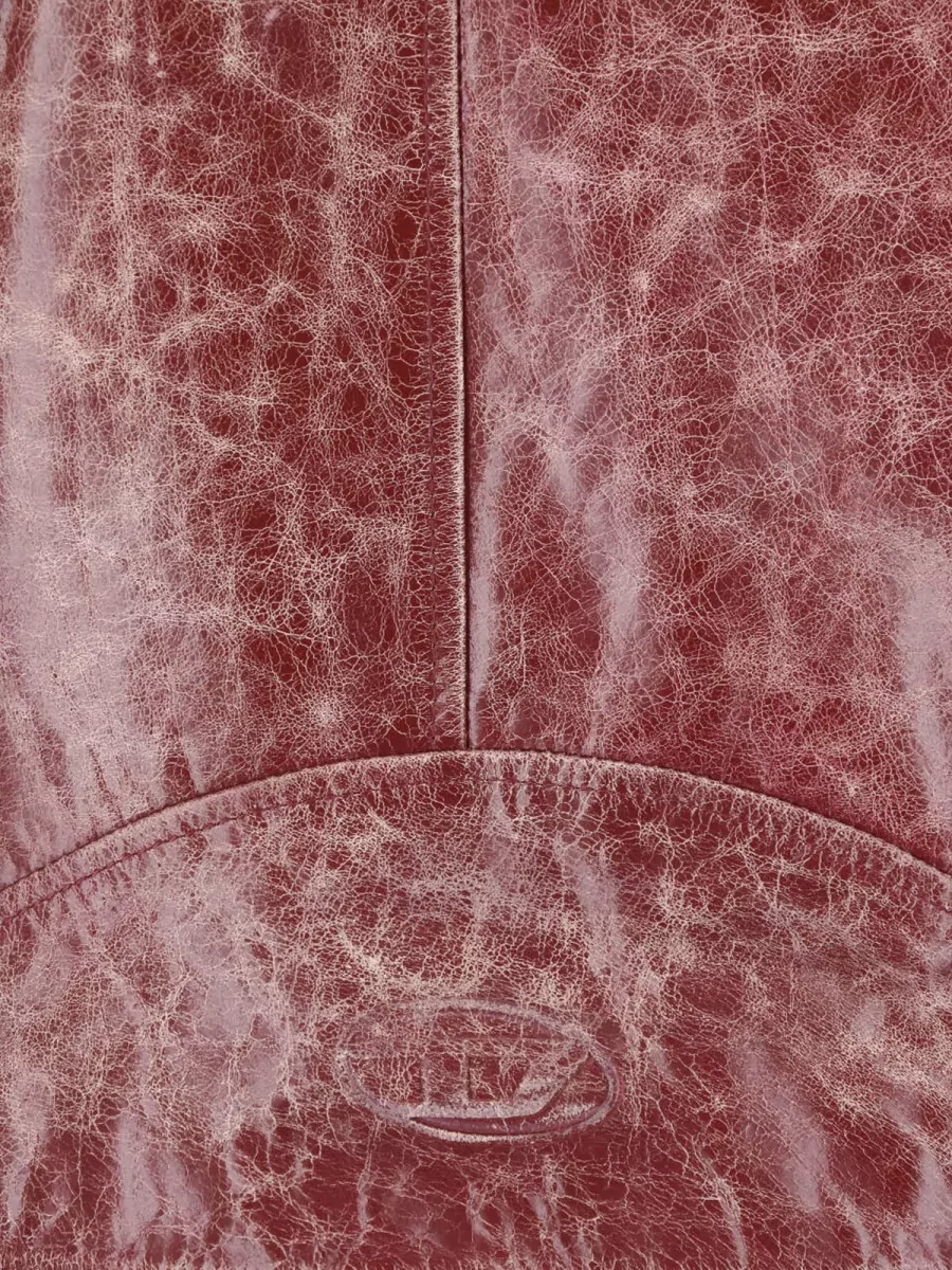 Diesel Textured Coat Zip Pockets Notched Lapels