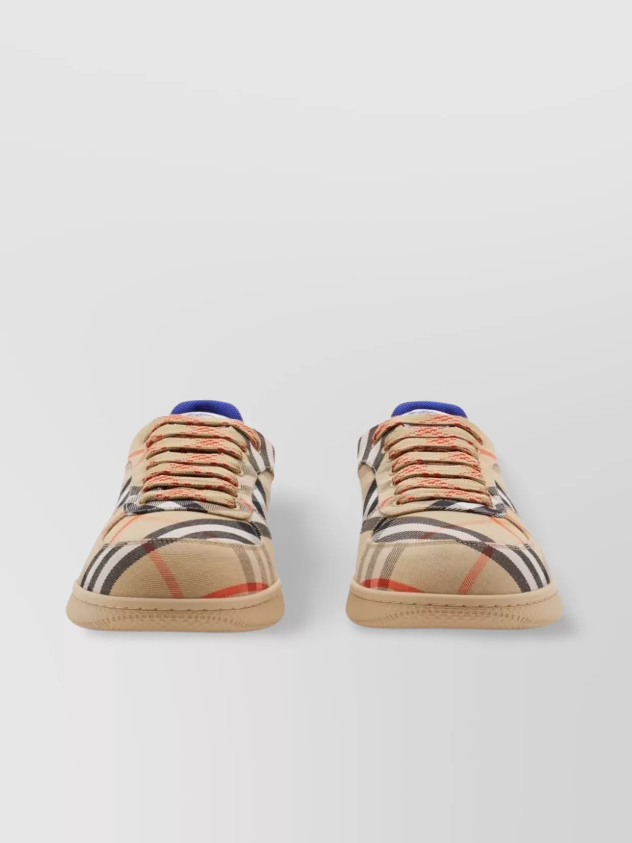 Burberry Checkered Low-top Padded Collar Sneakers