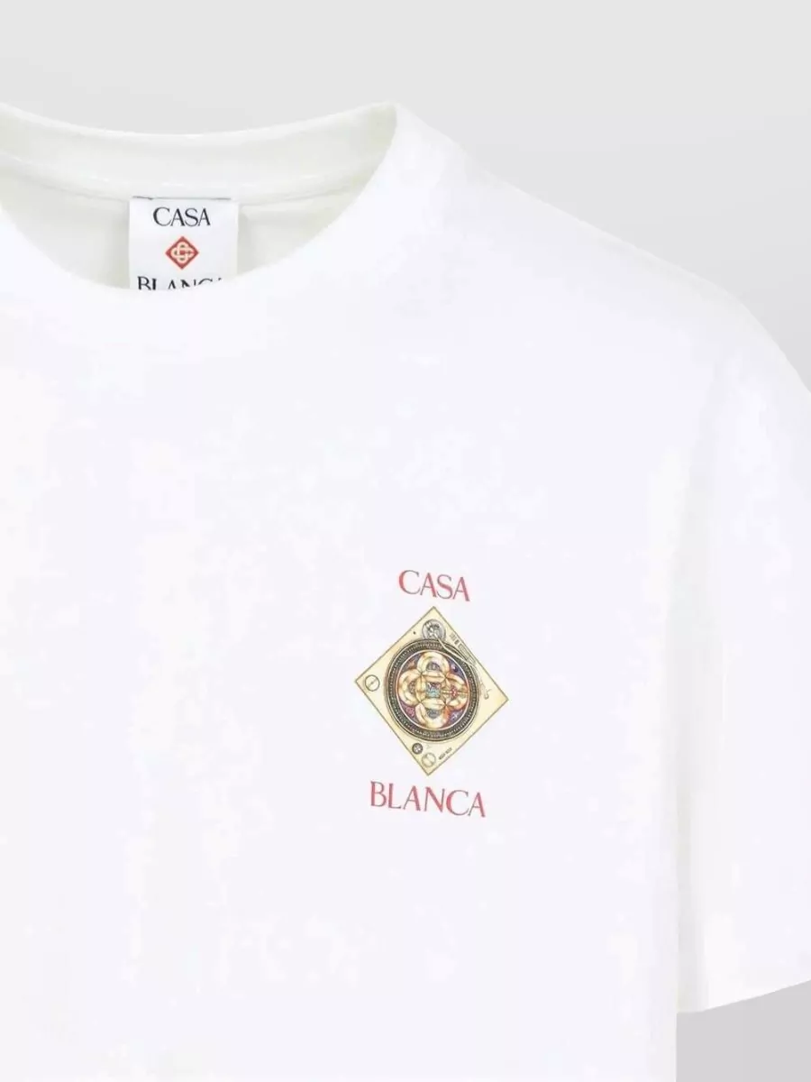 Casablanca Printed Crew Neck Short-Sleeve T-Shirt