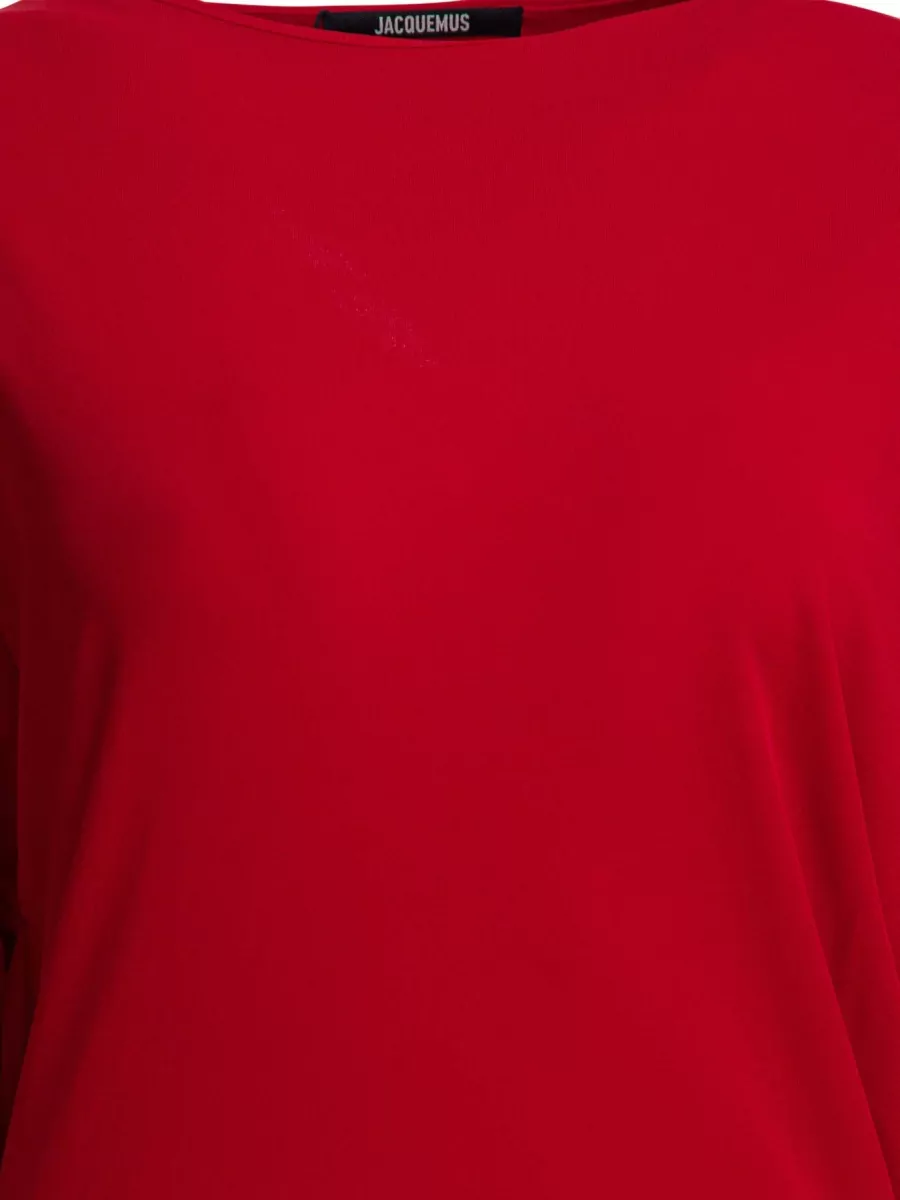 Jacquemus Mistral Dress Long Sleeves Round Neckline