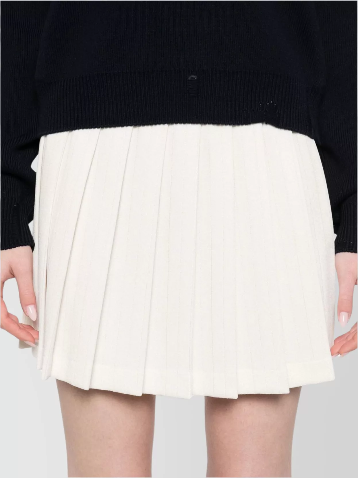 Golden Goose Marcie High-waisted Mini Skirt A-line Pleated