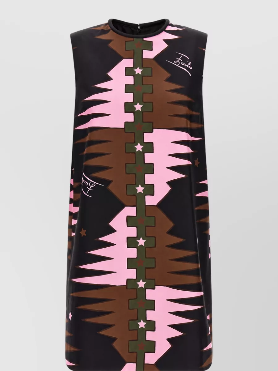 Pucci Silk valdimontone print sleeveless mini dress