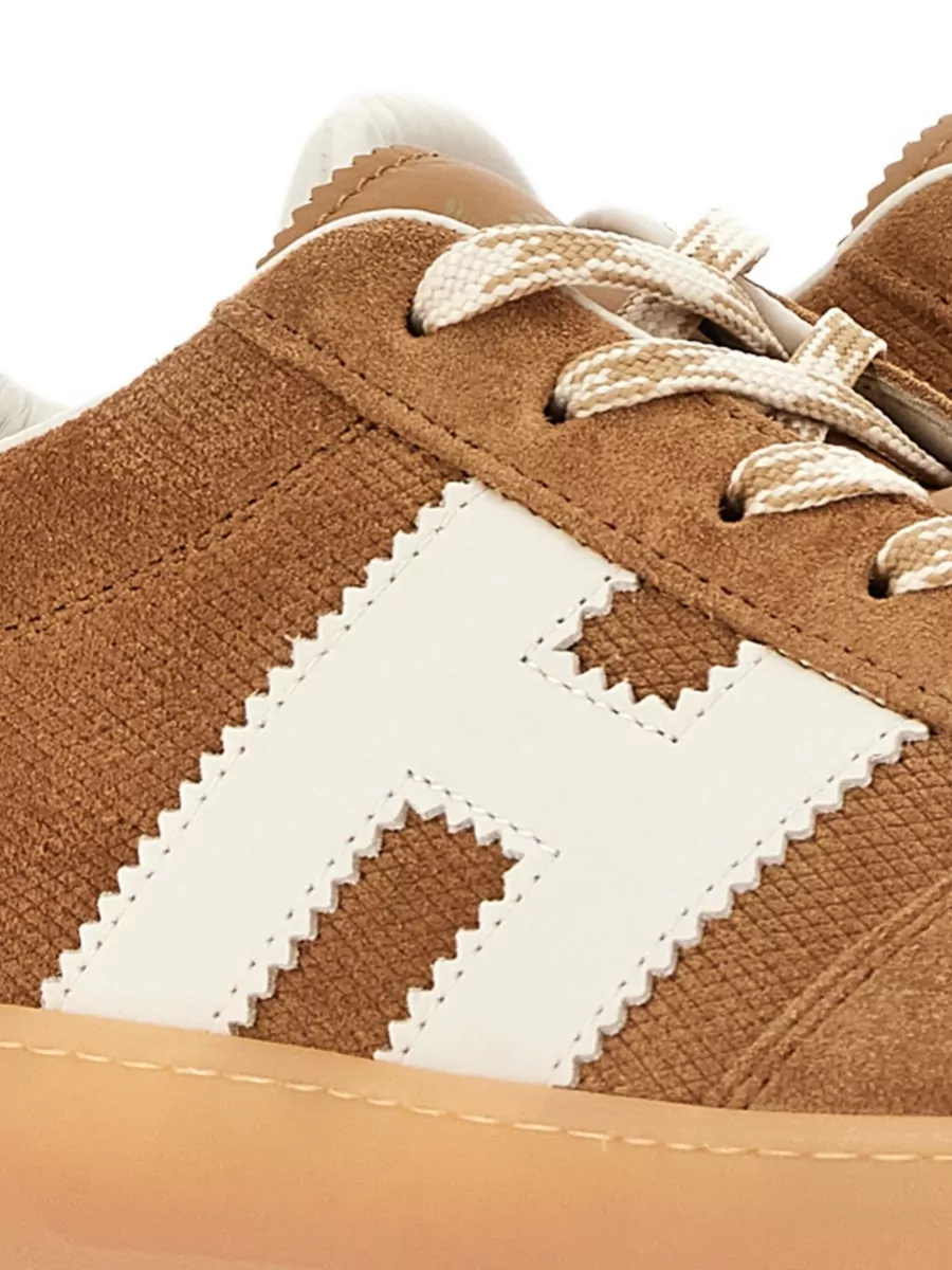 Hogan Sneakers Suede Upper Contrast Heel Tab