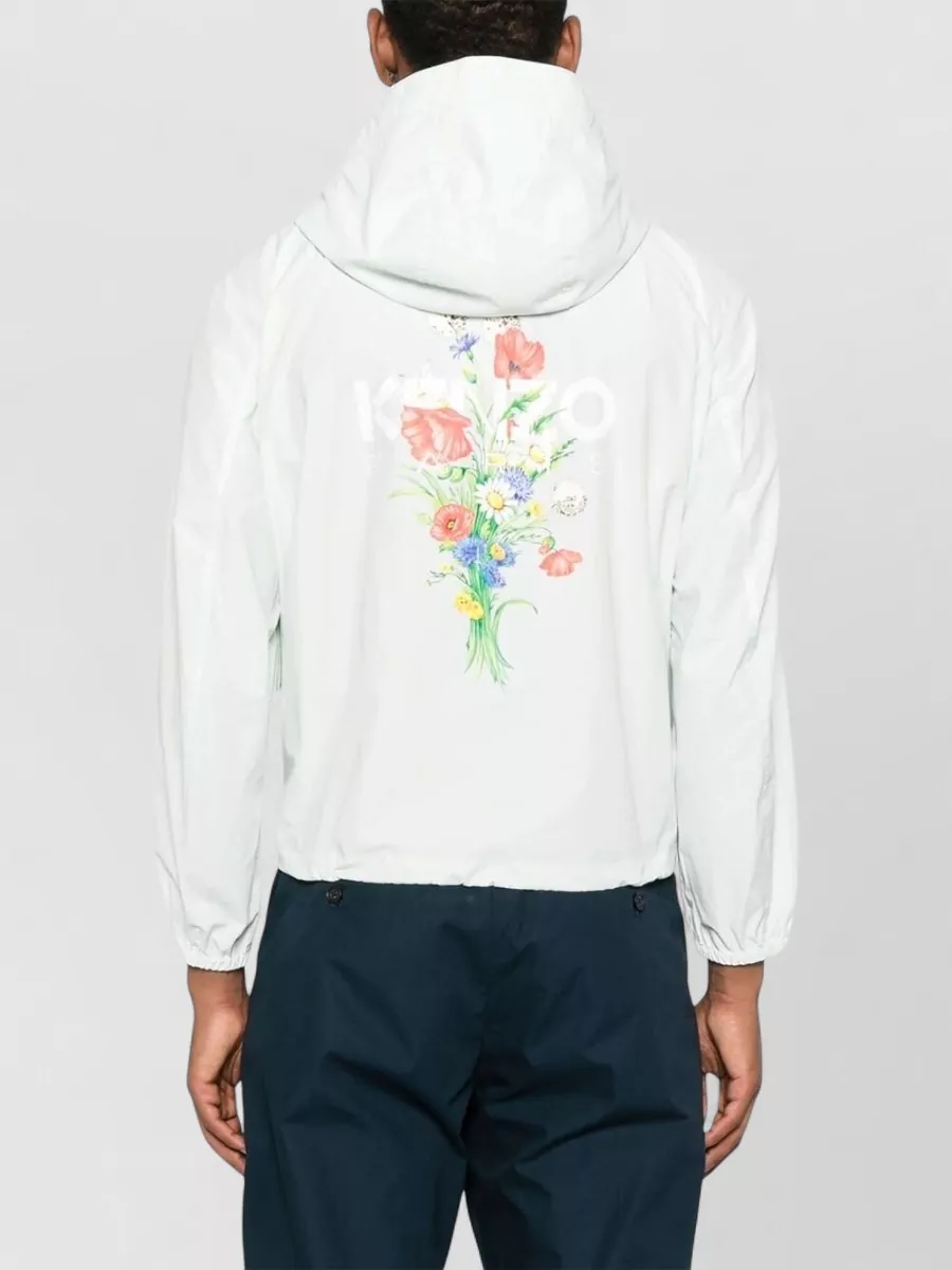 Kenzo Floral-Print Hooded Raincoat