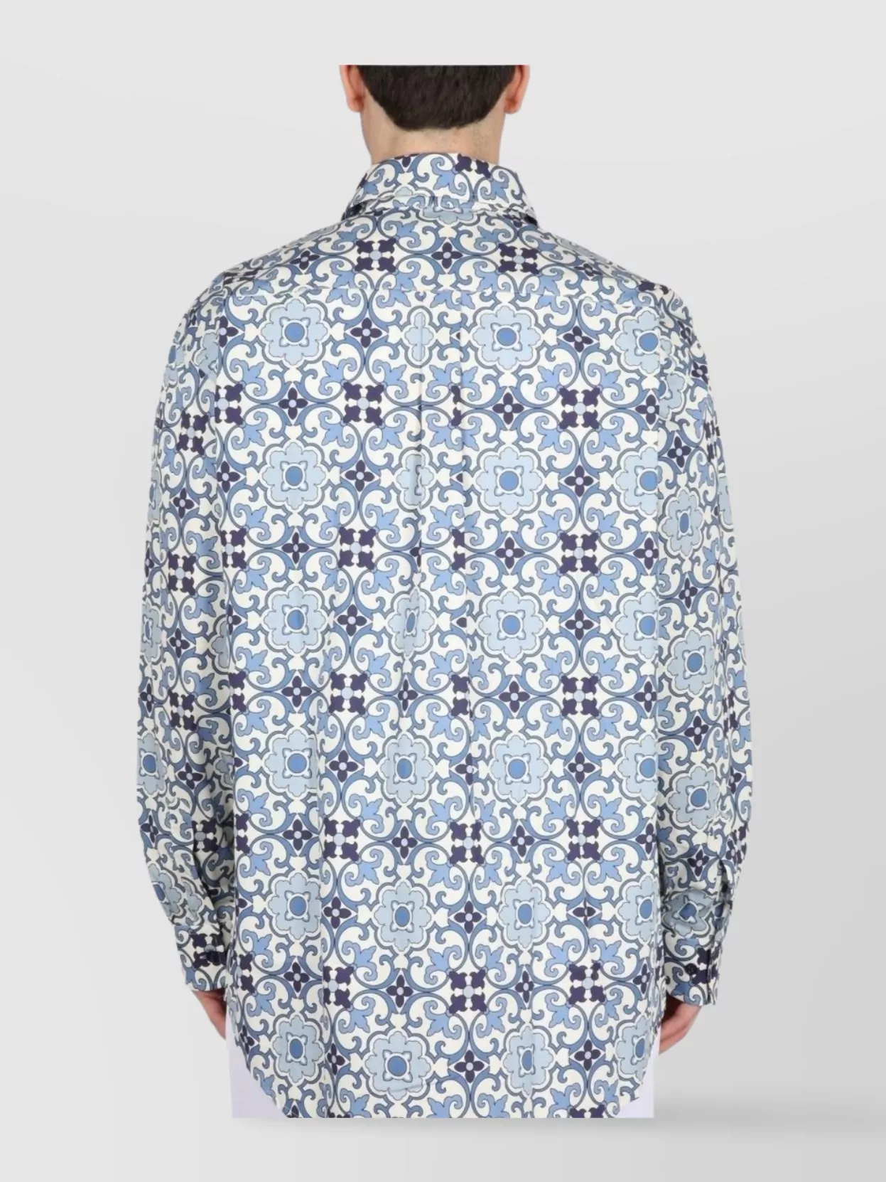 Drôle De Monsieur Printed Button-Down Collar Shirt With Long Sleeves