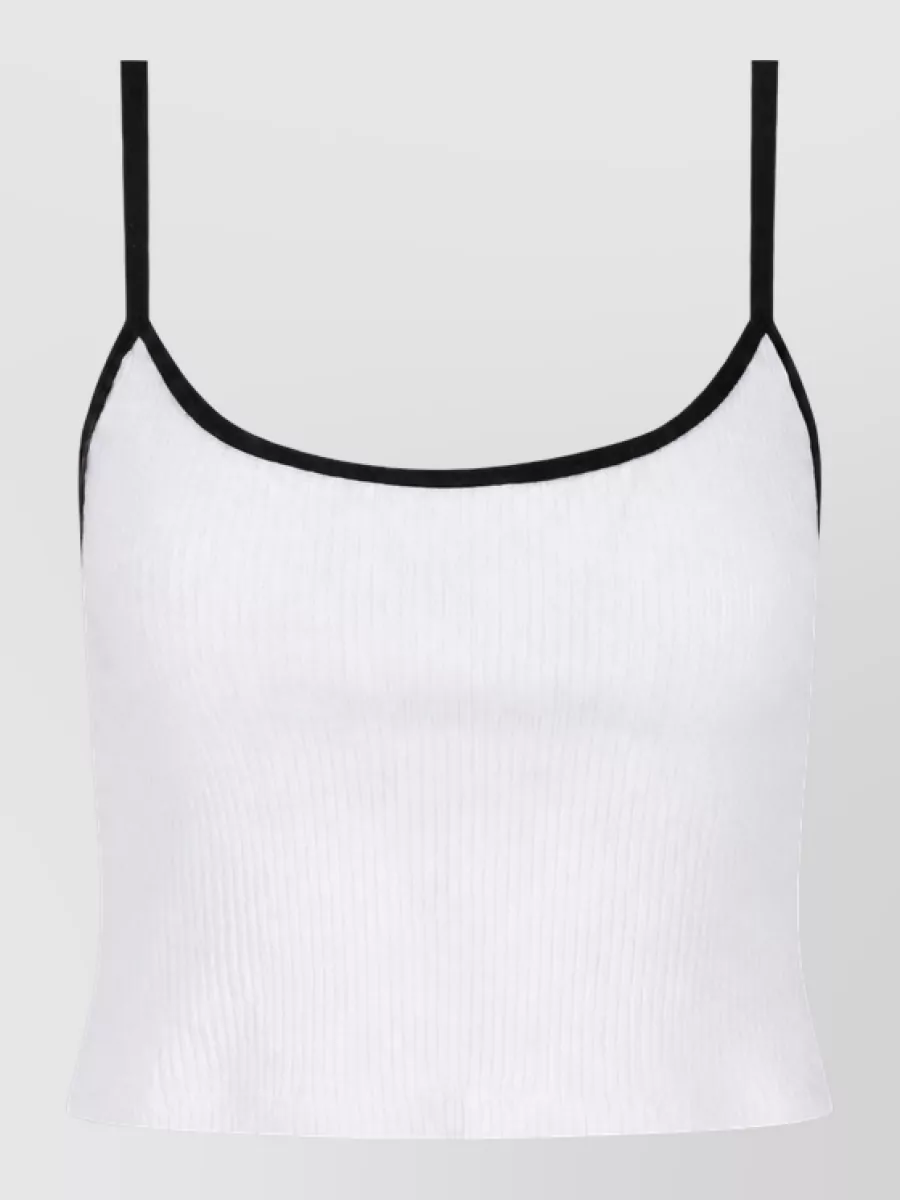 Marine Serre Cotton Long-Sleeve Camisole